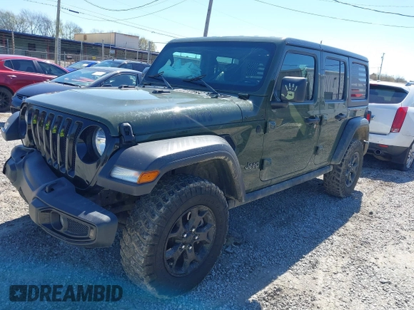 2021 Jeep Wrangler Unlimited Sport S with VIN 1C4HJXDG5MW804748, listed as a IAAI auction lot 41878895 with 35,839 mi miles and . Bid and sale history available at DreamBid. Image 17.