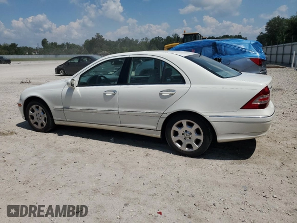 2005 Mercedes-Benz C 240 with VIN WDBRF61J35F580329, listed as a Copart auction lot 65527144 with 91,525 mi miles and Salvage Title. Bid and sale history available at DreamBid. Image 2.