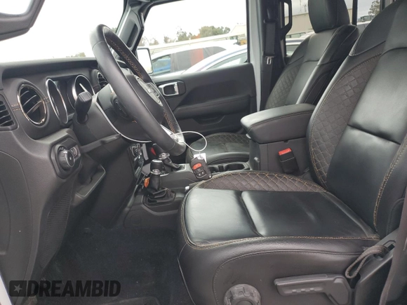 2021 Jeep Wrangler Unlimited Sahara High Altitude with VIN 1C4HJXEM2MW539162, listed as a Copart auction lot 81985614 with Not provided miles and Salvage title. Bid and sale history available at DreamBid. Image 7.