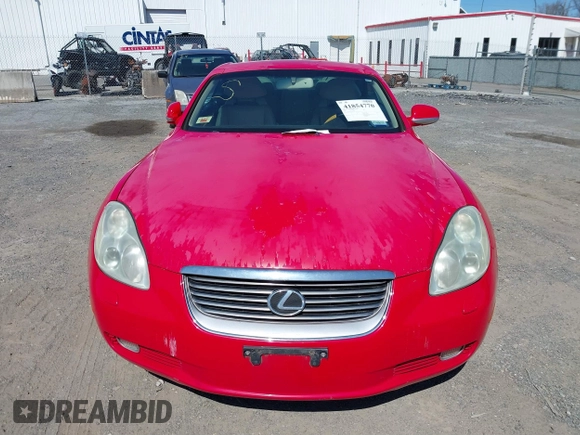 2002 Lexus SC 430 with VIN JTHFN48Y820003808, listed as a IAAI auction lot 41854770 with Not Provided miles and . Bid and sale history available at DreamBid. Image 11.