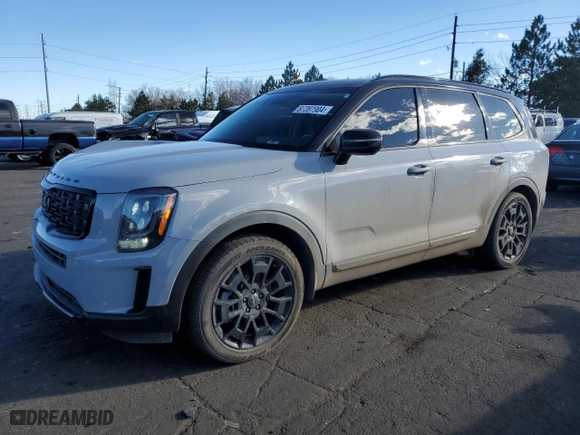 2022 Kia Telluride EX with VIN 5XYP3DHC3NG215711, listed as a Copart auction lot 87397904 with 66,884 mi miles and Salvage Title. Bid and sale history available at carsss.com. Image 1.