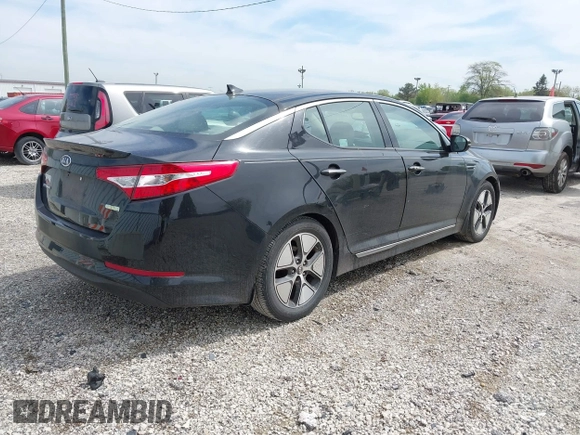 2012 Kia Optima Hybrid with VIN KNAGM4AD5C5017635, listed as a IAAI auction lot 42214181 with 159,599 mi miles. Bid and sale history available at carsss.com. Image 4.