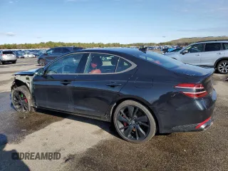 2023 Genesis G70 3.3T with VIN KMTG54TE4PU122153, listed as a Copart auction lot 50794015 with 13,604 mi miles and Salvage title. Bid and sale history available at DreamBid. Image 2.