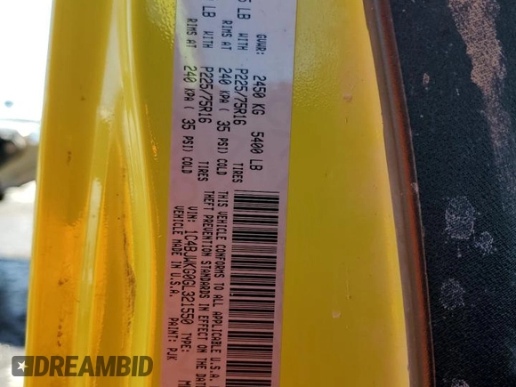 2016 Jeep Wrangler Unlimited Sport RHD with VIN 1C4BJWKG0GL321550, listed as a Copart auction lot 47877395 with 179,573 mi miles and Salvage title. Bid and sale history available at DreamBid. Image 12.