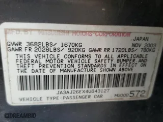 2004 Mitsubishi Lancer ES with VIN JA3AJ26EX4U043127, listed as a Copart auction lot 70471054 with 246,738 mi miles and Salvage Title. Bid and sale history available at carsss.com. Image 13.
