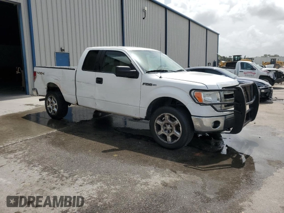 2014 Ford F-150 XL with VIN 1FTFX1EF4EFB48505, listed as a Copart auction lot 58985655 with 195,068 mi miles and Salvage title. Bid and sale history available at DreamBid. Image 4.