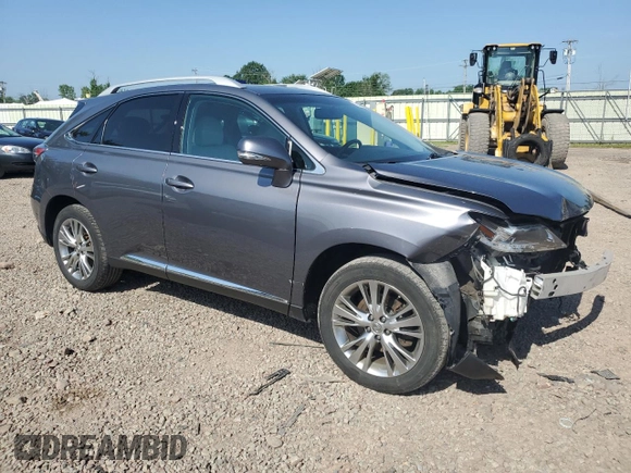 2014 Lexus RX 350 with VIN 2T2BK1BA9EC243393, listed as a Copart auction lot 62030305 with 76,297 mi miles and Salvage title. Bid and sale history available at DreamBid. Image 4.
