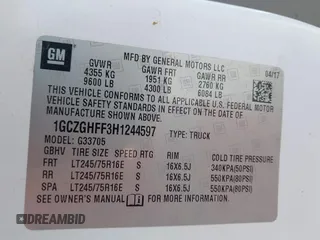 2017 Chevrolet Express Cargo с VIN 1GCZGHFF3H1244597, выставлен на аукционе IAAI как лот 42318882 с пробегом 220 604 миль миль и . История ставок и продаж доступна на DreamBid. Изображение 9.
