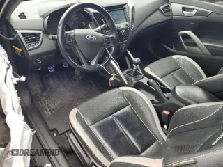 2015 Hyundai Veloster Turbo with VIN KMHTC6AE2FU240326, listed as a Copart auction lot 54400765 with 151,748 mi miles and Salvage title. Bid and sale history available at DreamBid. Image 8.