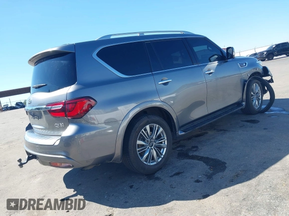2018 Infiniti QX80 with VIN JN8AZ2NF2J9665048, listed as a IAAI auction lot 41791793 with 166,190 mi miles and . Bid and sale history available at DreamBid. Image 4.