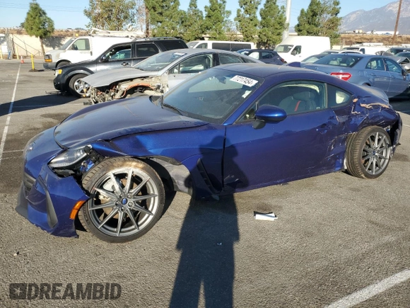 2023 Subaru BRZ Limited with VIN JF1ZDBF10P8705809, listed as a Copart auction lot 77217454 with 8,183 mi miles and Salvage Title. Bid and sale history available at carsss.com. Image 1.