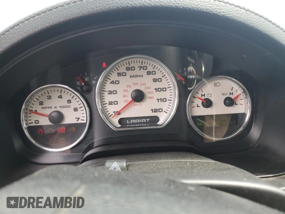 2007 Ford F-150 XLT with VIN 1FTPW14V07KC37627, listed as a Copart auction lot 54269175 with 143,428 mi miles and Non Repairable. Bid and sale history available at DreamBid. Image 9.