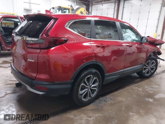 2022 Honda CR-V EX-L with VIN 2HKRW2H8XNH619209, listed as a IAAI auction lot 42042780 with 11,517 mi miles and . Bid and sale history available at DreamBid. Image 4.