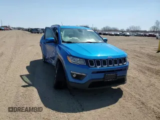 2019 Jeep Compass Latitude with VIN 3C4NJDBBXKT792396, listed as a Copart auction lot 53623435 with 84,473 mi miles and Salvage title. Bid and sale history available at DreamBid. Image 14.
