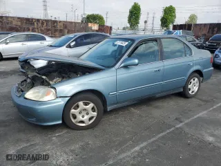 2000 Honda Civic EX with VIN 2HGEJ8643YH589565, listed as a Copart auction lot 53119425 with 134,068 mi miles and Salvage Title. Bid and sale history available at carsss.com. Image 1.