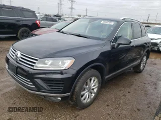 2017 Volkswagen Touareg Sport with VIN WVGEF7BP7HD002920, listed as a Copart auction lot 48546204 with 108,648 mi miles and . Bid and sale history available at DreamBid. Image 1.
