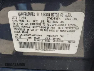 2010 Infiniti G37 x with VIN JN1CV6AR2AM451409, listed as a IAAI auction lot 41990672 with 82,569 mi miles. Bid and sale history available at carsss.com. Image 9.