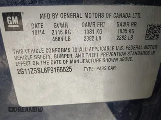 2015 Chevrolet Impala LS с VIN 2G11Z5SL6F9165525, выставлен на аукционе IAAI как лот 42273641 с пробегом 124 769 миль миль и . История ставок и продаж доступна на DreamBid. Изображение 9.