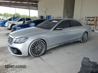 2015 Mercedes-Benz S 550 with VIN WDDUG8CB9FA157513, listed as a Copart auction lot 55181955 with 61,477 mi miles and Salvage Title. Bid and sale history available at carsss.com. Image 1.