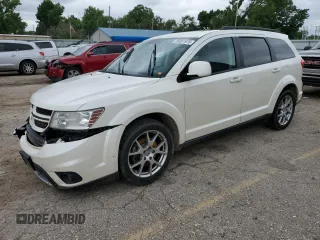 2013 Dodge Journey R/T with VIN 3C4PDDEG6DT597454, listed as a Copart auction lot 58051975 with 278,800 mi miles and Salvage title. Bid and sale history available at DreamBid. Image 1.