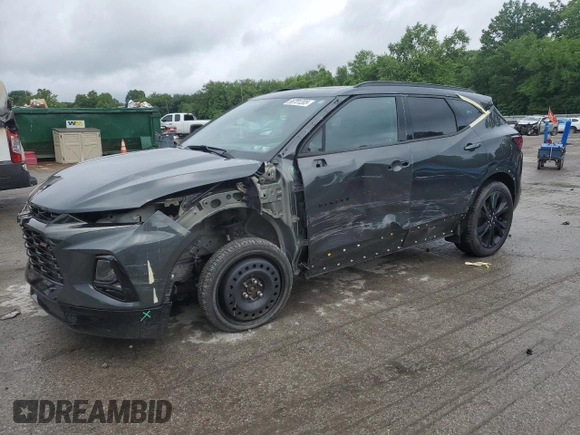 2019 Chevrolet Blazer RS with VIN 3GNKBJRS3KS703107, listed as a Copart auction lot 56701205 with 60,816 mi miles and Salvage title. Bid and sale history available at DreamBid. Image 1.