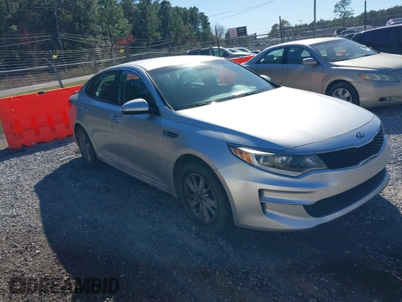 2018 Kia Optima LX with VIN 5XXGT4L34JG199623, listed as a IAAI auction lot 41712608 with 153,315 mi miles and . Bid and sale history available at DreamBid. Image 1.
