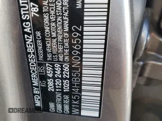 2020 Mercedes-Benz CLA 250 with VIN W1K5J4HB5LN096592, listed as a Copart auction lot 48157054 with 62,208 mi miles and . Bid and sale history available at DreamBid. Image 14.