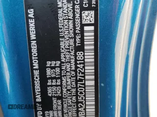 2020 BMW 2 Series M240i with VIN WBA2J5C07L7F24188, listed as a Copart auction lot 84346574 with 34,082 mi miles and Salvage Title. Bid and sale history available at carsss.com. Image 14.
