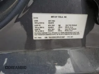 2023 Tesla Model Y Long Range with VIN 7SAYGDEE3PA151887, listed as a Copart auction lot 51459495 with 15,562 mi miles and Salvage Title. Bid and sale history available at DreamBid. Image 15.