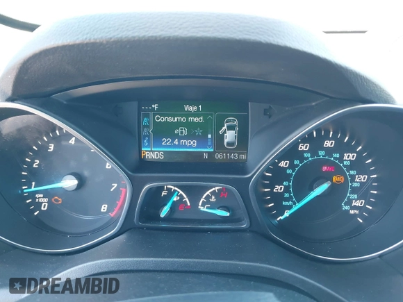 2016 Ford Escape SE with VIN 1FMCU0G96GUA99637, listed as a IAAI auction lot 41851586 with 61,143 mi miles. Bid and sale history available at carsss.com. Image 7.