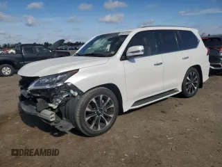 2021 Lexus LX 570 z VIN JTJDY7AX2M4347985, wystawiony jako Copart lot #50551935 z przebiegiem 59 197 mil mil oraz Szkoda całkowita • Salvage title. Historia ofert i sprzedaży dostępna na DreamBid. Obrazek 1.