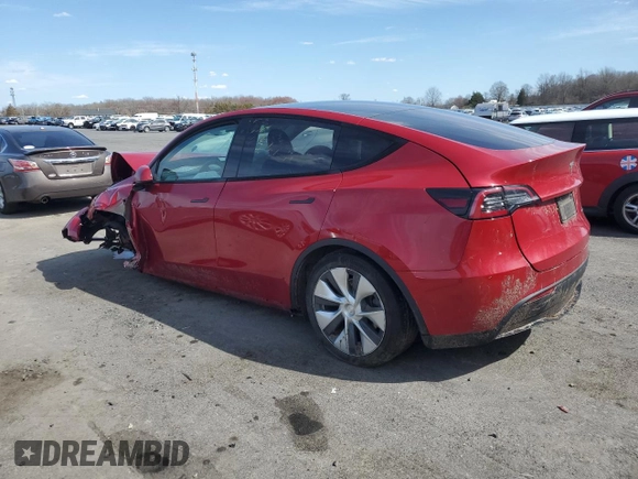 2020 Tesla Model Y Long Range with VIN 5YJYGDEEXLF013726, listed as a Copart auction lot 50289805 with Not Provided miles and Salvage Title. Bid and sale history available at DreamBid. Image 2.