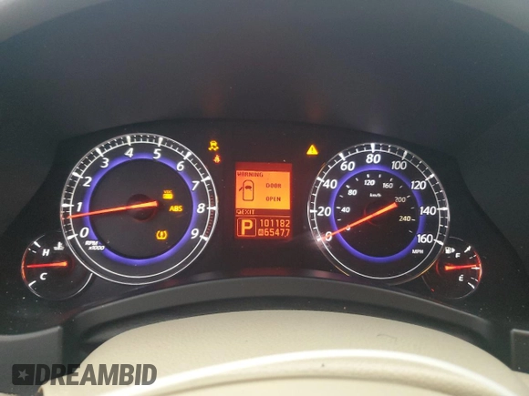 2008 Infiniti EX Journey with VIN JNKAJ09F98M355258, listed as a Copart auction lot 80648174 with 101,182 mi miles and Salvage Title. Bid and sale history available at DreamBid. Image 9.