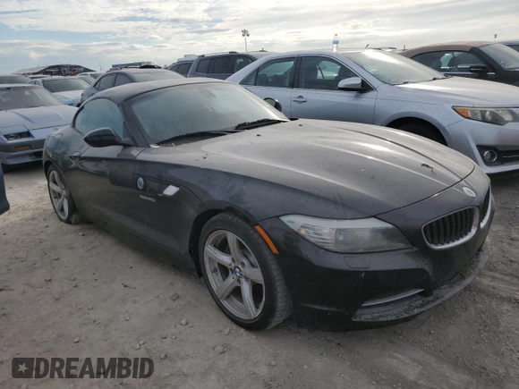 2009 BMW Z4 sDrive30i with VIN WBALM53559E161382, listed as a Copart auction lot 74890204 with 0 mi miles and Salvage Title. Bid and sale history available at carsss.com. Image 4.