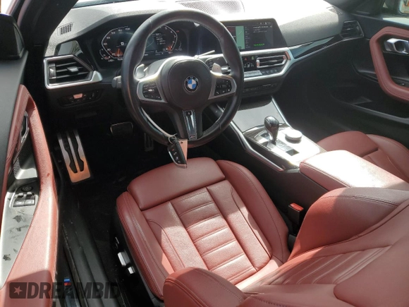 2022 BMW 2 Series M240i xDrive with VIN 3MW53CM09N8C33507, listed as a Copart auction lot 52458485 with 36,693 mi miles and Salvage title. Bid and sale history available at DreamBid. Image 8.
