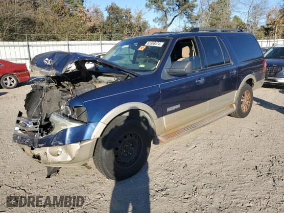 2008 Ford Expedition EL Eddie Bauer with VIN 1FMFK17508LA25949, listed as a Copart auction lot 83388074 with 146,820 mi miles and Salvage Title. Bid and sale history available at carsss.com. Image 1.