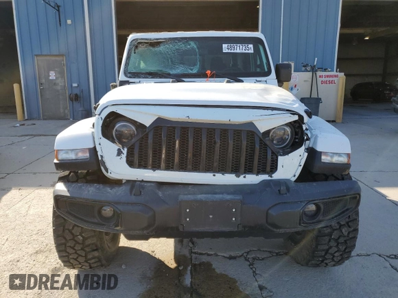 2021 Jeep Gladiator Willys with VIN 1C6HJTAGXML623599, listed as a Copart auction lot 48971735 with 35,052 mi miles and Salvage Title. Bid and sale history available at carsss.com. Image 5.