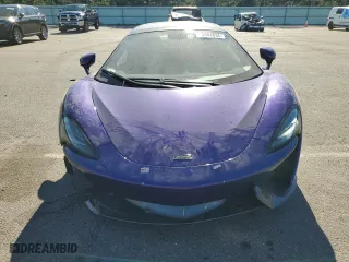 2018 McLaren 570S with VIN SBM13FAA8JW005006, listed as a Copart auction lot 59641834 with 38,683 mi miles and Salvage Title. Bid and sale history available at carsss.com. Image 5.