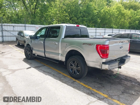 2021 Ford F-150 XL with VIN 1FTFW1E85MFC25658, listed as a IAAI auction lot 42340528 with 85,734 mi miles and . Bid and sale history available at DreamBid. Image 3.