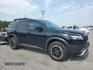 2024 Nissan Pathfinder Rock Creek with VIN 5N1DR3BD6RC274142, listed as a Copart auction lot 59990055 with 9,921 mi miles and Salvage title. Bid and sale history available at DreamBid. Image 4.
