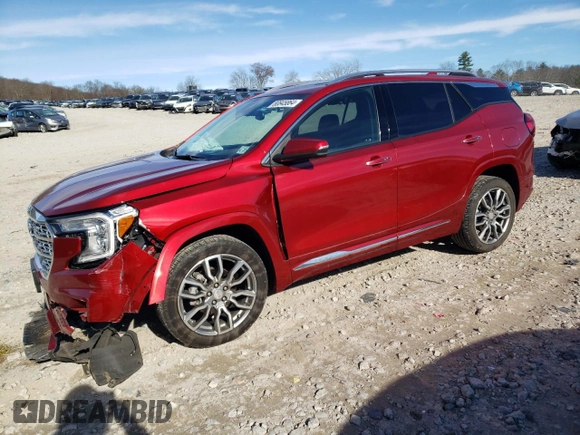 2022 GMC Terrain Denali with VIN 3GKALXEV9NL183440, listed as a Copart auction lot 80845864 with 17,241 mi miles and Salvage title. Bid and sale history available at DreamBid. Image 1.