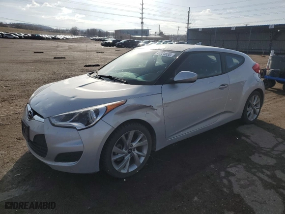 2016 Hyundai Veloster with VIN KMHTC6AD6GU262838, listed as a Copart auction lot 47224855 with 106,459 mi miles and Salvage Title. Bid and sale history available at carsss.com. Image 1.