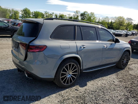 2025 Mercedes-Benz GLS 450 z VIN 4JGFF5KE9SB365827, wystawiony jako Copart lot #57504285 z przebiegiem 1 544 mil mil oraz Szkoda całkowita • Salvage title. Historia ofert i sprzedaży dostępna na DreamBid. Obrazek 3.