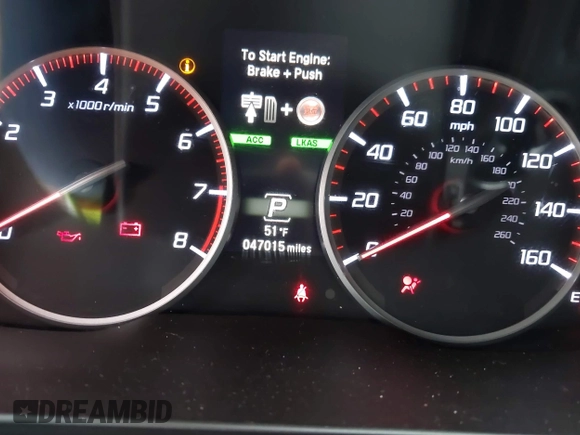 2020 Acura ILX w/Premium/A-SPEC Pkg with VIN 19UDE2F85LA000362, listed as a IAAI auction lot 41150245 with 47,015 mi miles. Bid and sale history available at carsss.com. Image 15.