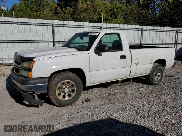 2006 Chevrolet Silverado 1500 Work Truck with VIN 1GCEC14V86E187167, listed as a Copart auction lot 74695854 with 197,199 mi miles and Salvage Title. Bid and sale history available at carsss.com. Image 1.