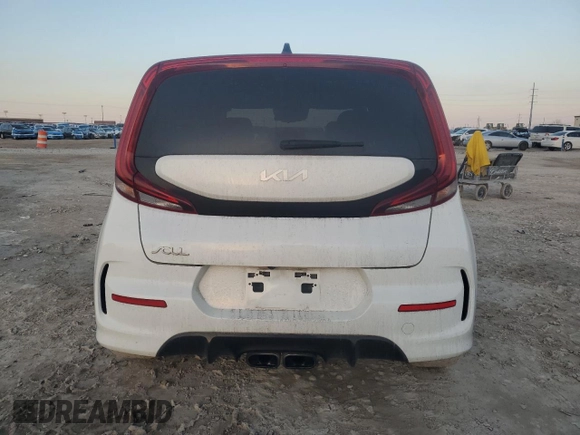 2022 Kia Soul Turbo with VIN KNDJ53AFXN7180712, listed as a Copart auction lot 43558835 with 55,487 mi miles and Salvage Title. Bid and sale history available at carsss.com. Image 6.