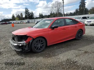 2024 Honda Civic Sedan Sport with VIN 2HGFE2F58RH591263, listed as a Copart auction lot 52949745 with 18,625 mi miles and Salvage Title. Bid and sale history available at carsss.com. Image 1.