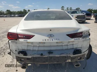 2020 Infiniti Q60 Red Sport 400 with VIN JN1FV7EL4LM460320, listed as a Copart auction lot 74035514 with 57,431 mi miles and Salvage title. Bid and sale history available at DreamBid. Image 6.