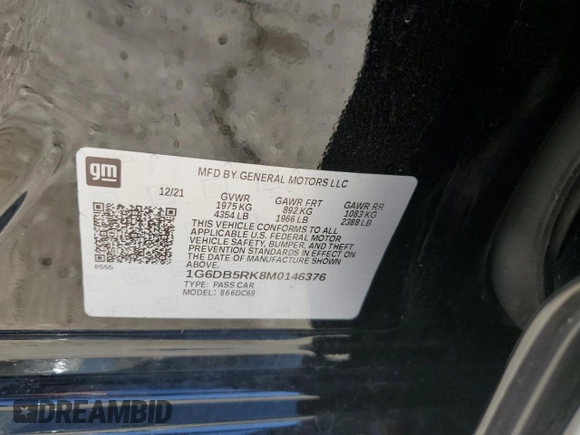 2021 Cadillac CT4 Premium Luxury z VIN 1G6DB5RK8M0146376, wystawiony jako Copart lot #45725285 z przebiegiem 38 113 mil mil oraz Czysty tytuł • Clean title. Historia ofert i sprzedaży dostępna na DreamBid. Obrazek 12.