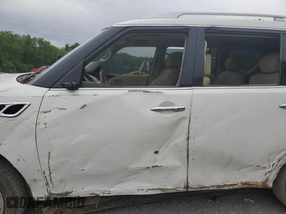 2012 Infiniti QX56 7-passenger with VIN JN8AZ2NFXC9515756, listed as a Copart auction lot 57978785 with Not provided miles and Salvage title. Bid and sale history available at DreamBid. Image 7.